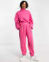 Фото #2 товара ASOS DESIGN co-ord super soft seamed jogger in bright pink