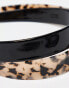 ASOS DESIGN pack of 2 alicebands in milky tort and black