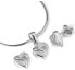 Silver set JJJS659 Shimmering Heart (Earrings, Pendant)