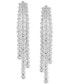 ფოტო #3 პროდუქტის EFFY® Diamond Triple Strand Drop Earrings (1-1/4 ct. t.w.) in 14k White Gold