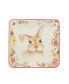 Easter Garden 6" Assorted Square Canape Plates, Set of 4