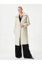Фото #2 товара Пальто женское Koton Uzun Kaşe Kaban Длинное пальто съемным синтетическим мехом и карманами
