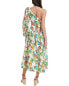 Фото #2 товара Farm Rio Tropical Paradise One-Shoulder Linen-Blend Midi Dress Women's