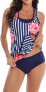 Фото #2 товара Laorchid Women's Tankini Two-Piece Push-Up Swimsuit, Padded Swimwear, High Waist Swimsuit, Bikini, Sporty
