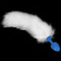 Фото #1 товара Metal Butt Plug Blue with White Fox Tail