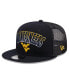 Фото #1 товара Men's Navy West Virginia Mountaineers Grade Trucker 9FIFTY Snapback Hat