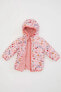 Фото #2 товара Куртка для малышей defacto Детская утепленная куртка с капюшоном и искусственным мехом