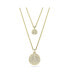 Фото #1 товара Swarovski white, Rhodium Plated or Rose-Gold Tone or Gold-Tone Meteora Layered Pendant Necklace