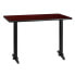 Фото #1 товара 30'' X 42'' Rectangular Mahogany Laminate Table Top With 5'' X 22'' Table Height Bases