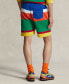 ფოტო #2 პროდუქტის Men's 6-Inch Logo Striped Fleece Shorts