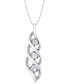 ფოტო #1 პროდუქტის Diamond Twist Pendant Necklace (5/8 ct. t.w.) in 14k White Gold