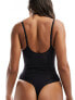 Dorina non padded seamless shaping thong bodysuit in black