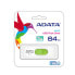 USB флеш-накопитель ADATA UV320 64 ГБ 3.2 Gen 1 (3.1 Gen 1) Slide 7.9 г Зеленый Белый