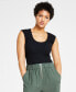 ფოტო #1 პროდუქტის Women's Scoop-Neck Textured Bodysuit, Created for Macy's