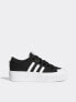 adidas Originals Nizza platform trainers in black/white