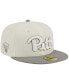 ფოტო #2 პროდუქტის Men's Stone, Gray Pitt Panthers Chrome and Concrete 59FIFTY Fitted Hat