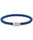ფოტო #1 პროდუქტის Blue Braided Leather Bracelet