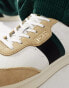 Polo Ralph Lauren Heritage Aera leather trainer in white grey green