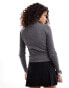 Urban Revivo ribbed roll neck in medium grey