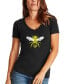 ფოტო #1 პროდუქტის Women's Bee Kind Word Art V-neck T-shirt