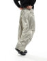 Фото #5 товара ASOS DESIGN oversized parachute cargo trousers in metallic gold