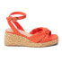 Фото #1 товара BEACH by Matisse Ibiza Espadrille Wedge Womens Orange Casual Sandals IBIZA-867