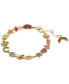 ფოტო #1 პროდუქტის Gold-Tone Multicolor Crystal Rainbow Joy Charm Bracelet