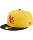 Жёлто-чёрная кепка для мужчин New Era St. Louis Cardinals Grilled 59FIFTY Черный, желтый, 7 1/8 - фото #4