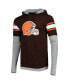 Фото #3 товара Men's Brown Cleveland Browns Long Sleeve Hoodie T-shirt