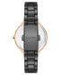 ფოტო #2 პროდუქტის Women's Quartz Black Alloy Link Bracelet Watch, 34mm