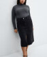 ფოტო #5 პროდუქტის Women's Denim Midi-Skirt