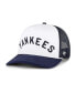 Men's White New York Yankees Foam Front Script Trucker Snapback Hat