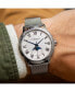 ფოტო #4 პროდუქტის Men's Swiss Automatic Maestro Moonphase Stainless Steel Mesh Bracelet Watch 40mm