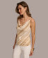 ფოტო #3 პროდუქტის Women's Cowlneck Sleeveless Top