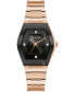 Women's Modern Gemini Diamond Accent Rose Gold-Tone Stainless Steel Bracelet Watch 30mm