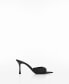 Фото #2 товара Women's Rhinestone Detail Heeled Sandals