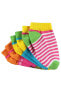 Kız Çocuk 3'lü Patik Çorap 3-11 Yaş Fuşya