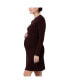 ფოტო #4 პროდუქტის Maternity Ripe Hailey Rib Knit Nursing Dress Chocolate