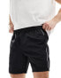 Фото #3 товара ASOS DESIGN slim nylon shorts with piping detail in black