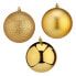 Christmas Baubles Ø 10 cm 6 Units Golden PVC