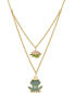 Frog Prince Double Gold Plated Necklace NS00047YZCL-157.CS