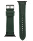 Фото #2 товара Men's Dark Green Premium Leather Band Compatible with 42mm, 44mm, 45mm, Ultra, Ultra2 Apple Watch