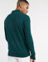 Brave Soul long sleeve jumper knitted collar in bottle grey