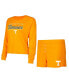 Women's Orange Tennessee Volunteers Team Color Long Sleeve T-Shirt Shorts Set