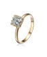 Фото #1 товара Sterling Silver White Cubic Zirconia Gold Plating Clear Ring