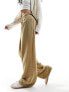 Фото #3 товара Pimkie baggy high waisted trousers in brown