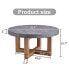 Retro-style coffee table, 31.4" diameter, MDF, for living rooms