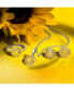 Фото #3 товара Sunny Yellow Diamond (3/8 ct. t.w.) & Vanilla Diamond Accent Starflower Pendant Necklace in Platinum & 14K Gold