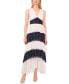 ფოტო #1 პროდუქტის Women's Colorblocked Tiered Maxi Dress