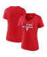 ფოტო #1 პროდუქტის Women's Red Philadelphia Phillies 2023 Postseason Locker Room V-Neck T-shirt